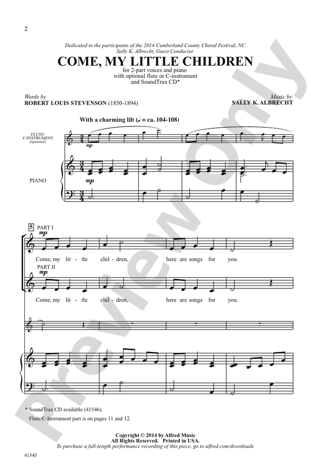 Come, My Little Children – 2-Part Choral Octavo (Digital Download)