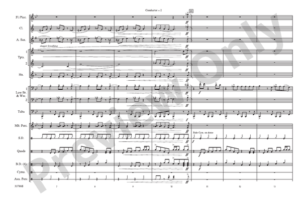 The Heart of Rock and Roll – Marching Band Conductor Score & Parts (Digital Download)