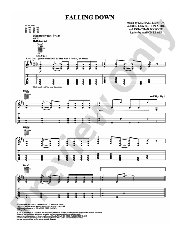 Falling Down - Guitar TAB (Digital Download)