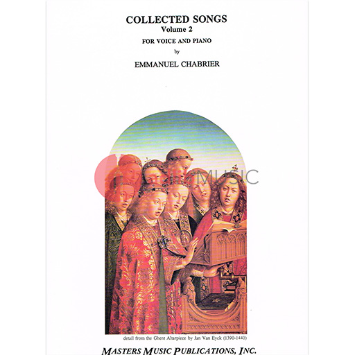 COLLECTED SONGS VOL 2 FOR VOICE/PIANO - CHABRIER - VOCAL ALBUMS - MASTERS MUSIC