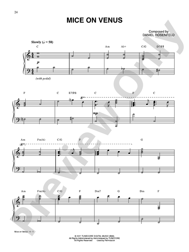 Mice on Venus (from "Minecraft") - Piano (Digital Download)