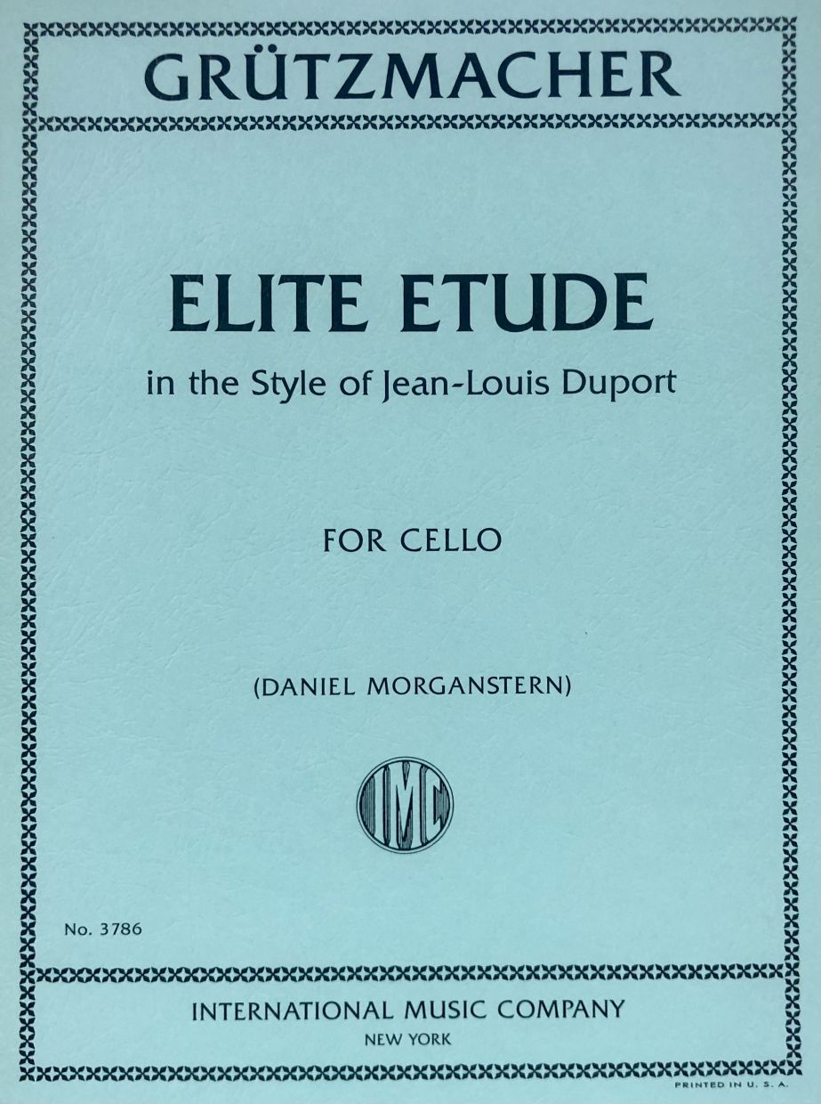 Grutzmacher - Elite Etude in the Style of Jean-Louis Duport - Cello edited by Morganstern IMC IMC3786