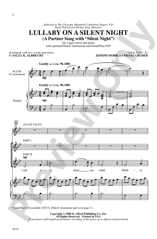 Lullaby on a Silent Night – 2-Part Choral Octavo (Digital Download)