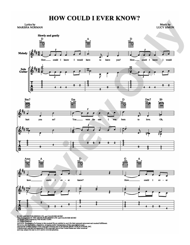 How Could I Ever Know? - Guitar TAB (Digital Download)