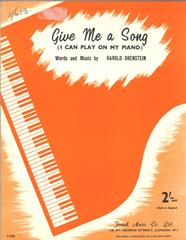 Give Me A Song (I Can Play On My Piano) - PVG (Digital Download)