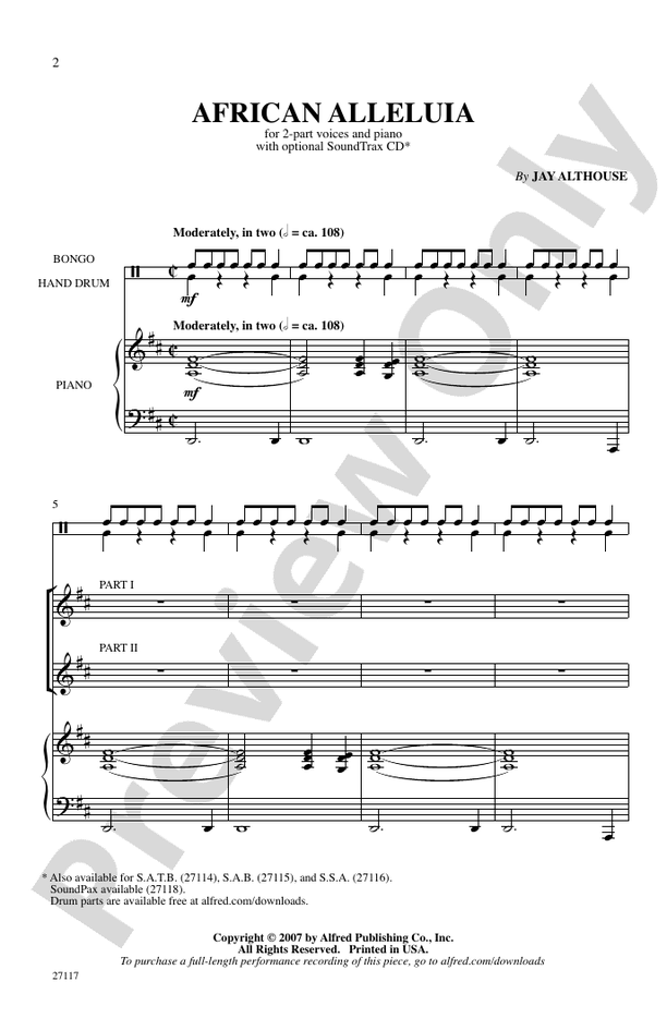 African Alleluia - 2-Part Choral Octavo (Digital Download)