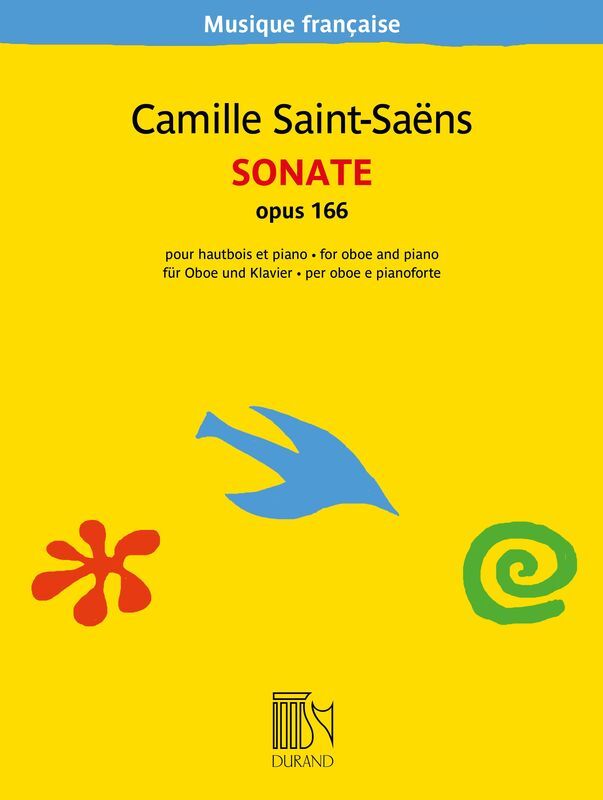 Sonata Op166 for Oboe and Piano by Camille Saint-Saens Durand Editions