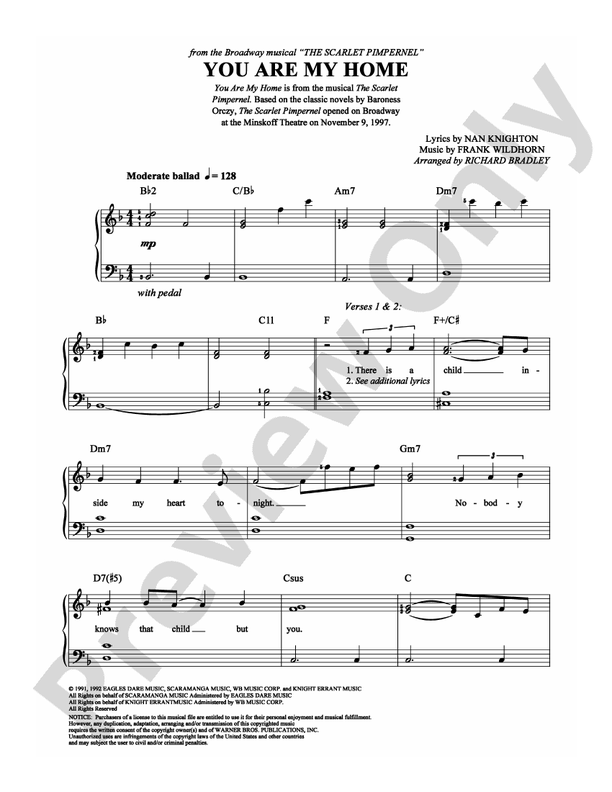 You Are My Home - Arr. Richard Bradley - Easy Piano (Digital Download)