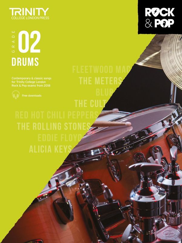 Trinity Rock & Pop Drums Grade 2 From 2018 - Drums Trinity College TCL017000
