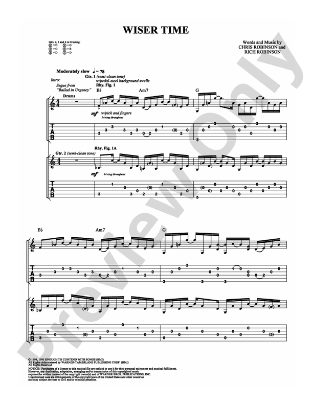 Wiser Time - Guitar TAB (Digital Download)