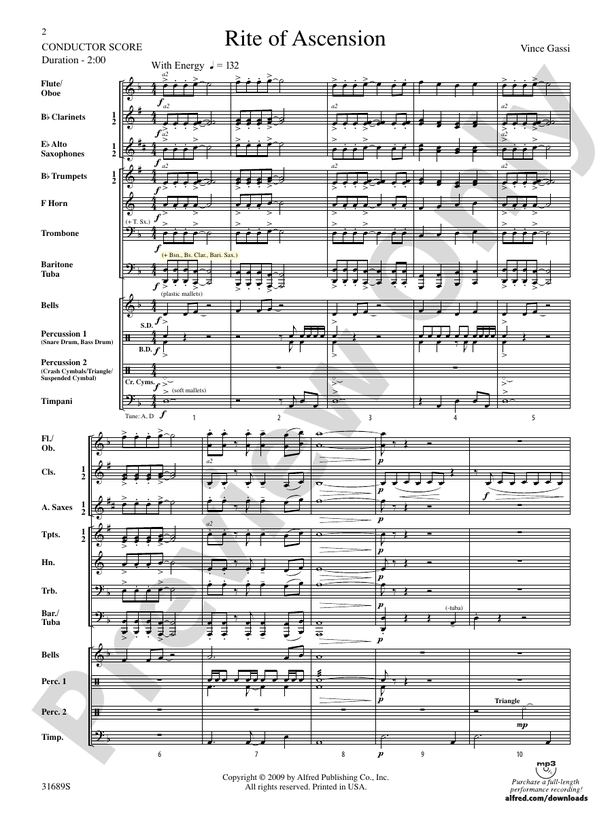 Rite of Ascension - Concert Band Conductor Score & Parts (Digital Download)