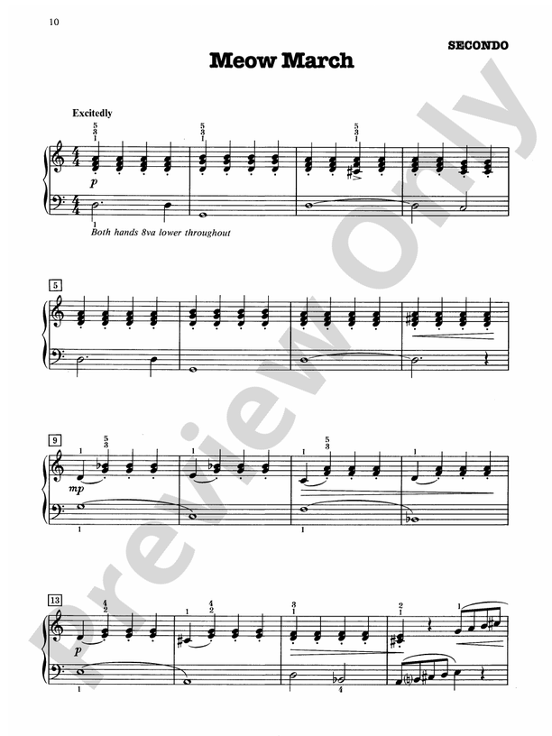 Meow March - 1 Piano, 4 Hands (Digital Download)