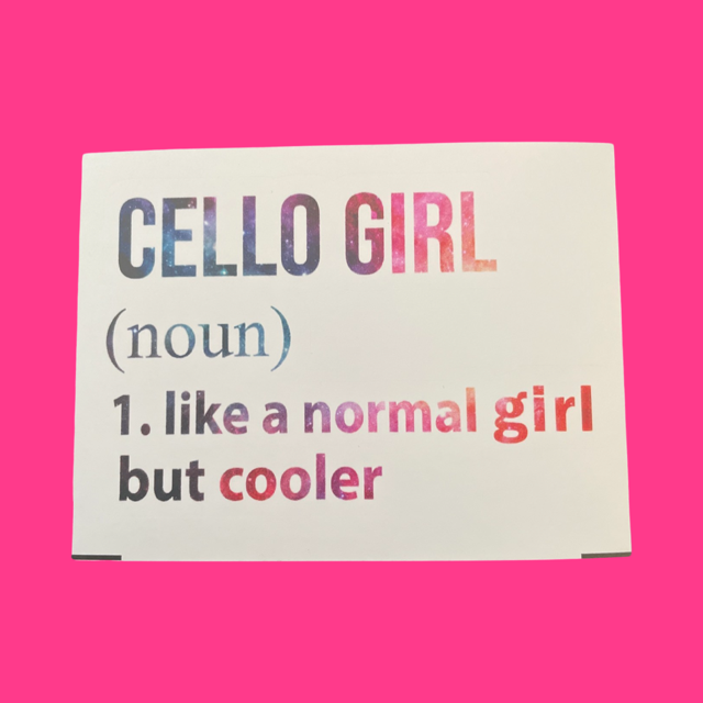 Sticker Cello Girl