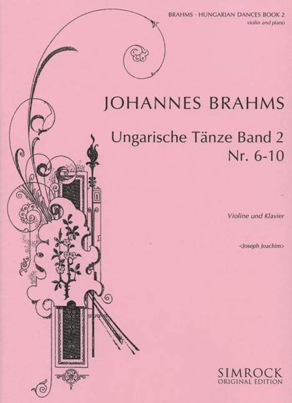 Brahms - Hungarian Dances Volume 2 - Violin/Piano Accompaniment Simrock M221100122