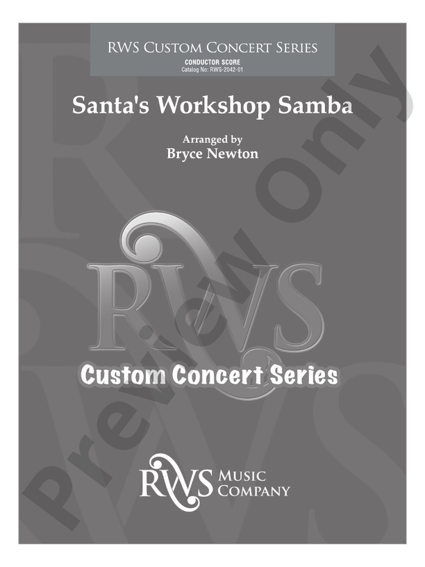 Santa's Workshop Samba - Concert Band Conductor Score & Parts(Digital Download)