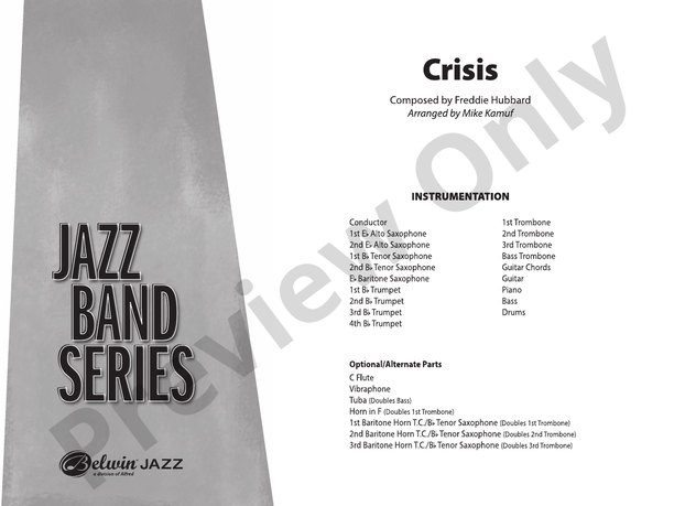 Crisis – Jazz Ensemble Conductor Score & Parts (Digital Download)