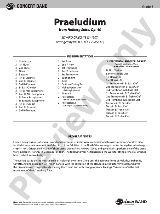 Praeludium - Concert Band Conductor Score & Parts (Digital Download)