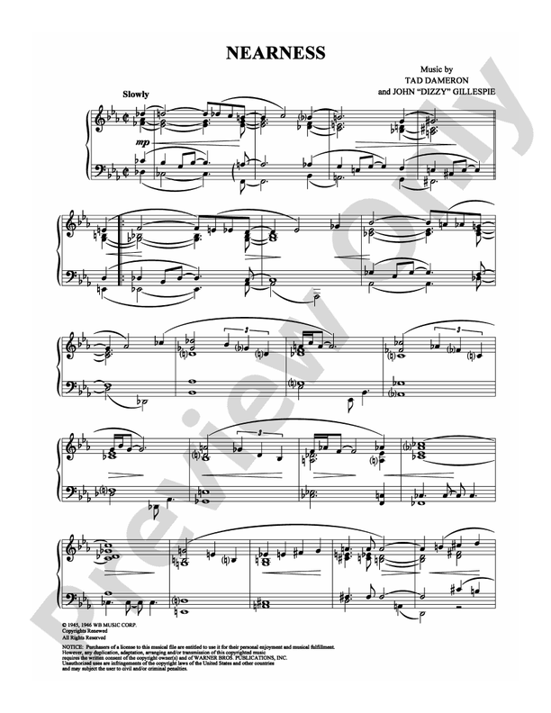 Nearness - Piano (Digital Download)