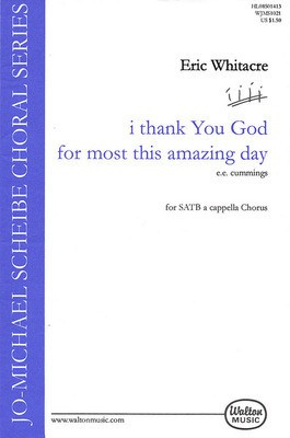 I Thank You God Most Amazing Day - SATB Walton Music Choral Score Octavo