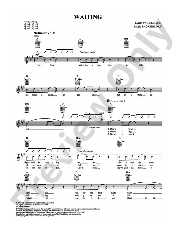 Waiting - Guitar TAB (Digital Download)