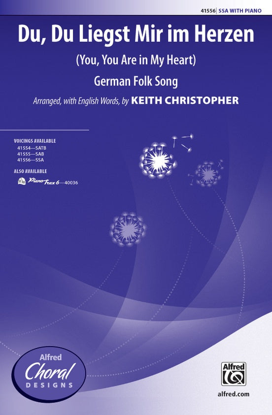 Du, Du Liegst Mir im Herzen – SSA Choral Octavo (Digital Download)