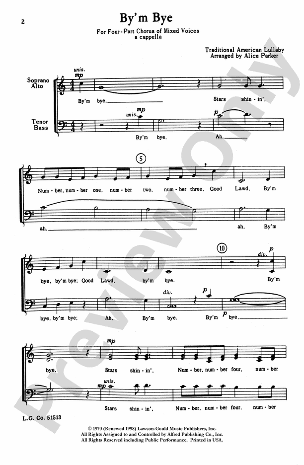 By' m Bye – SATB Choral Octavo (Digital Download)