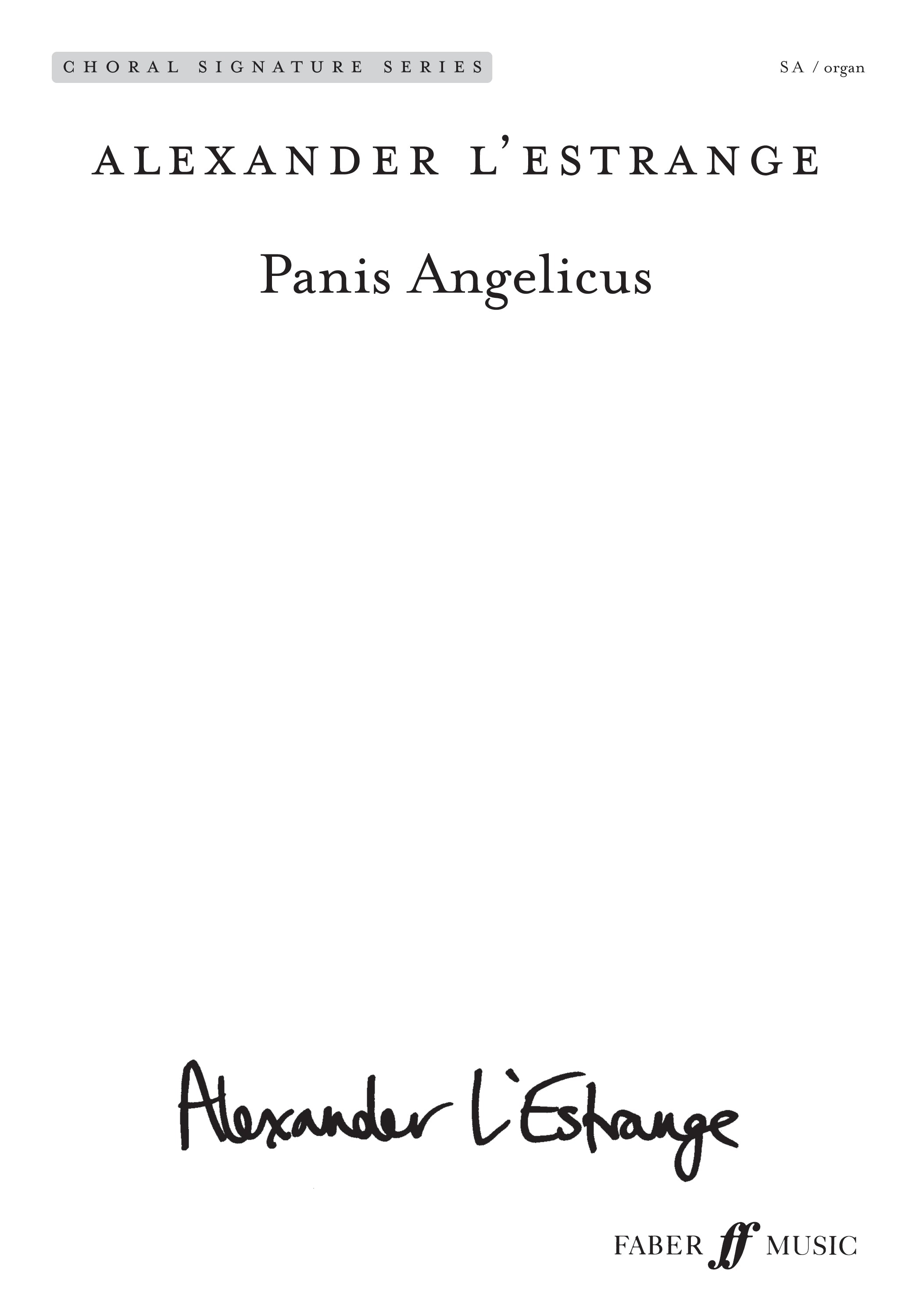 Panis Angelicus - Alexander L'Estrange - Upper Voices (Digital Download)