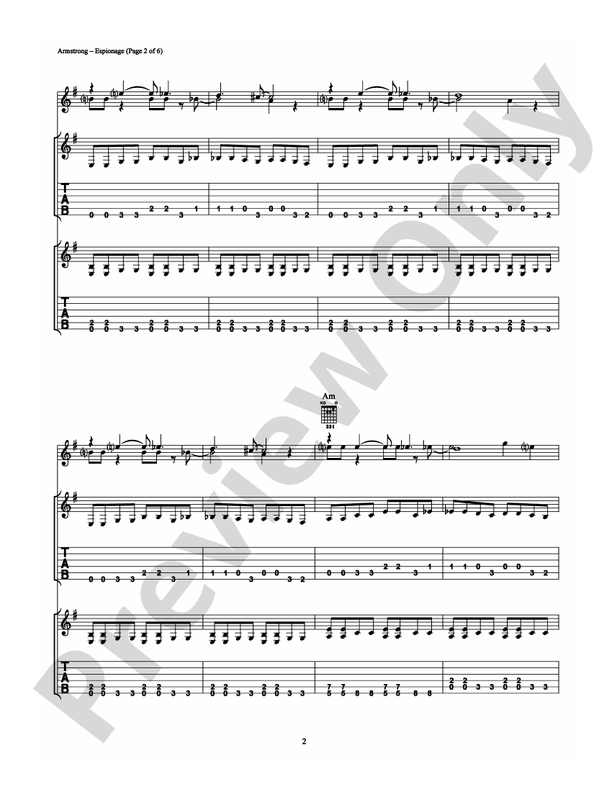 Espionage - Guitar TAB (Digital Download)