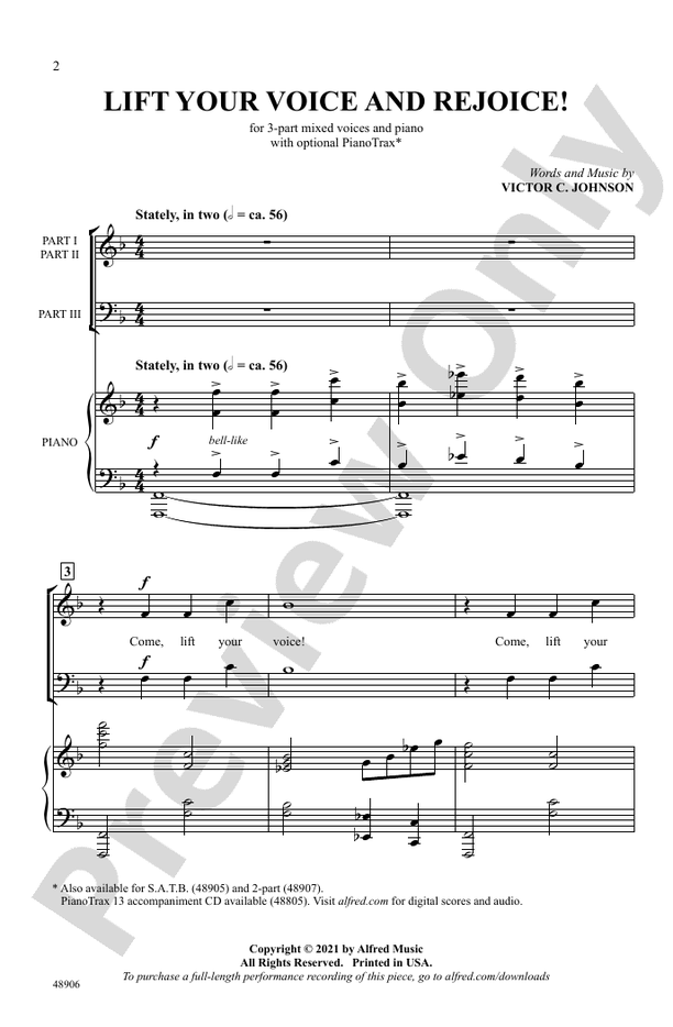 Lift Your Voice and Rejoice! – 3-Part Mixed Choral Octavo (Digital Download)