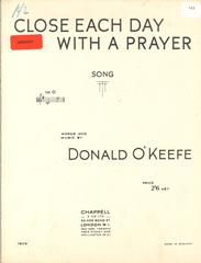 Close Each Day With A Prayer - Vocal/Piano (Digital Download)