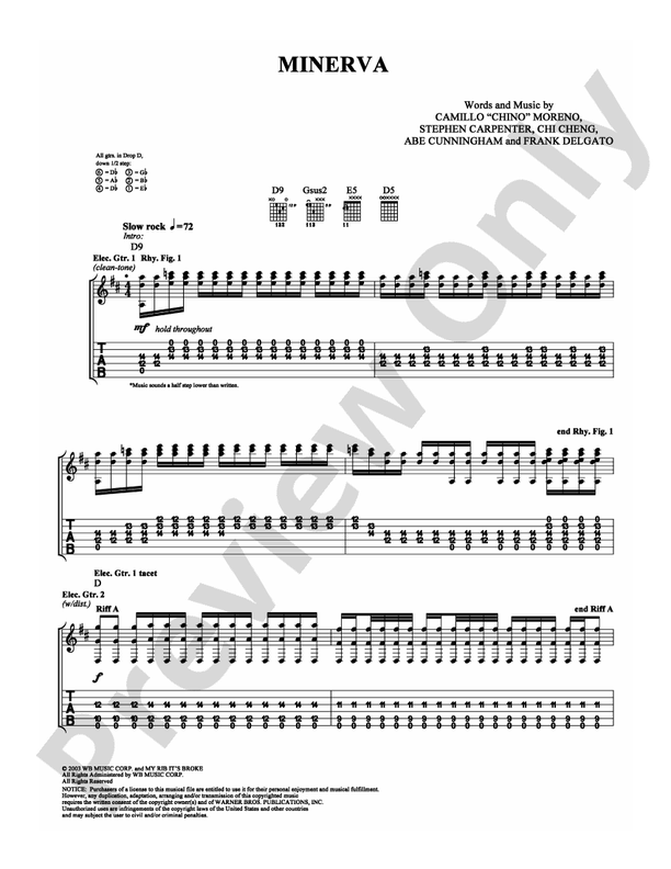 Minerva - Guitar TAB (Digital Download)