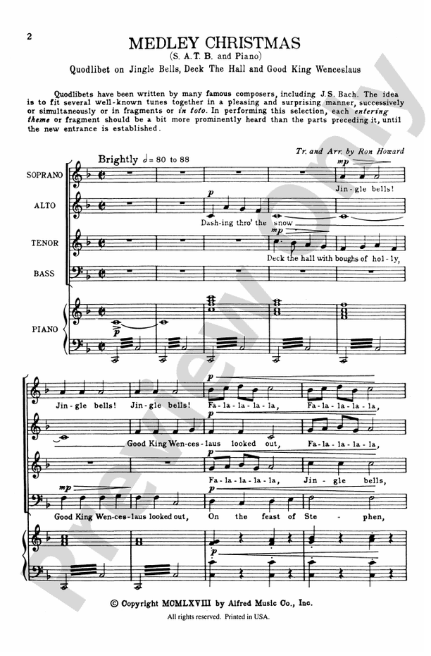 Medley Christmas – SATB Choral Octavo (Digital Download)