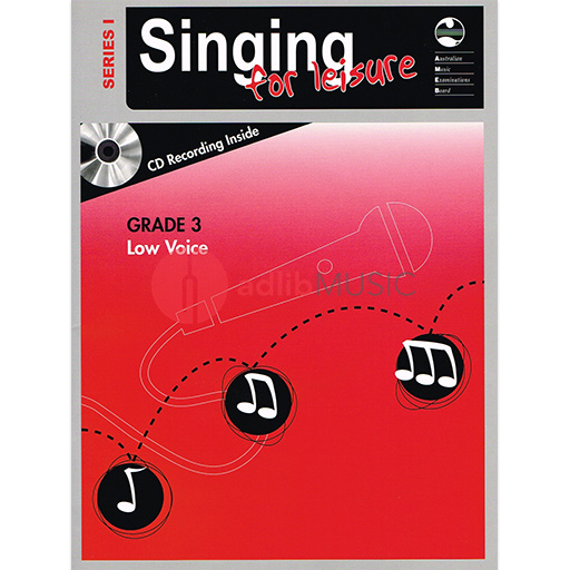 Singing For Leisure Series 1 Grade 3 - Low Voice/CD AMEB 1203083039