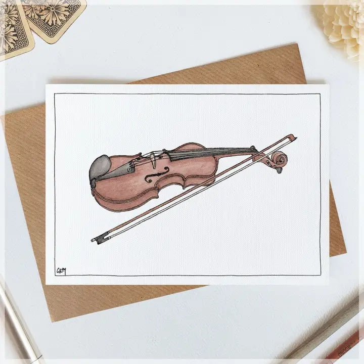 Greeting Card -a violin.