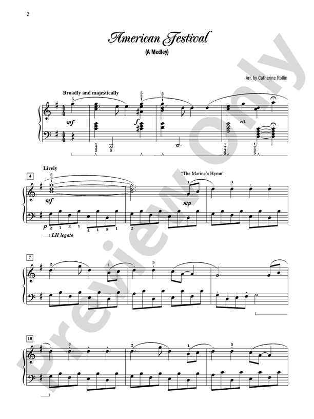 American Medleys & Variations - Piano (Digital Download)