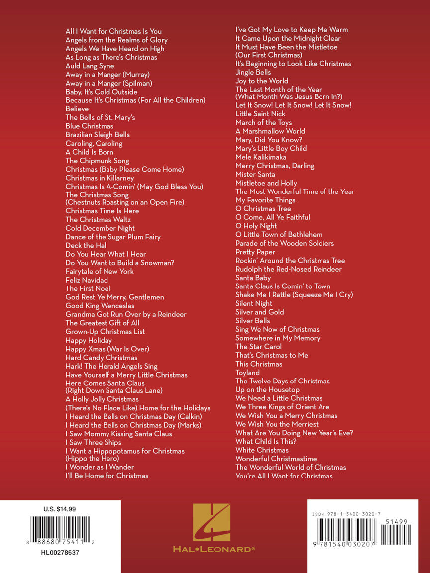 101 Christmas Songs - Flute Solo - Hal Leonard 278637