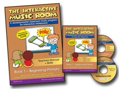 The Interactive Music Room Book 1 - Beginning Primary - A developmental classroom music program for interactive whiteboard - Kevin O'Mara|Mark Leehy|Rob Fairbairn - Bushfire Press Package
