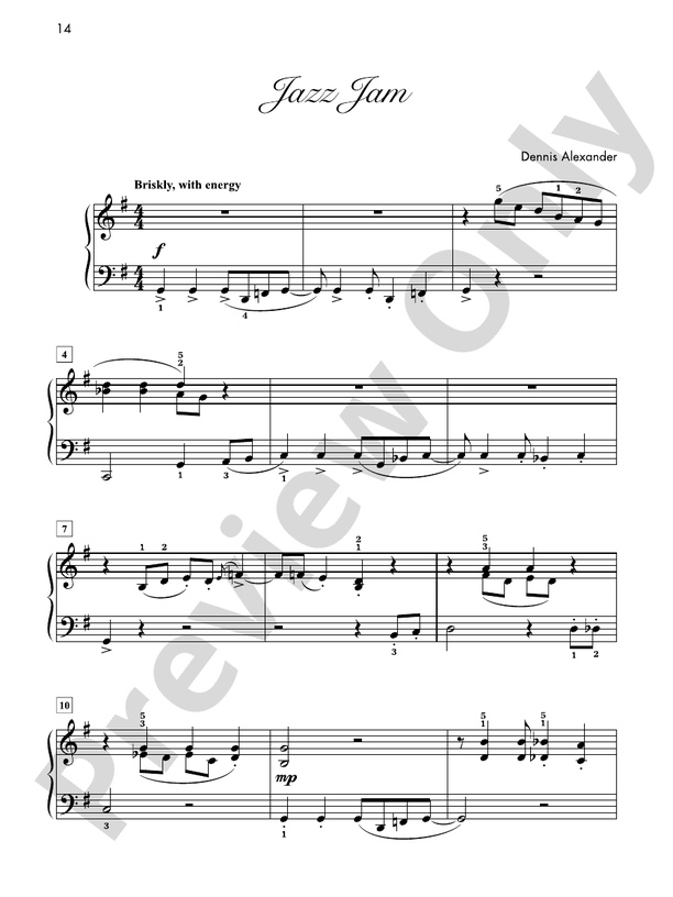 Jazz Jam - Piano Solo (Digital Download)