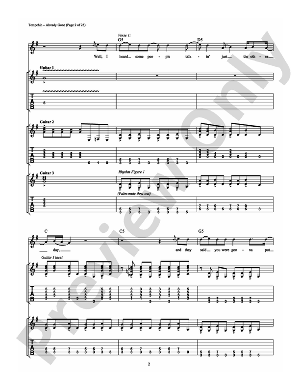 Already Gone - Guitar TAB (Digital Download)