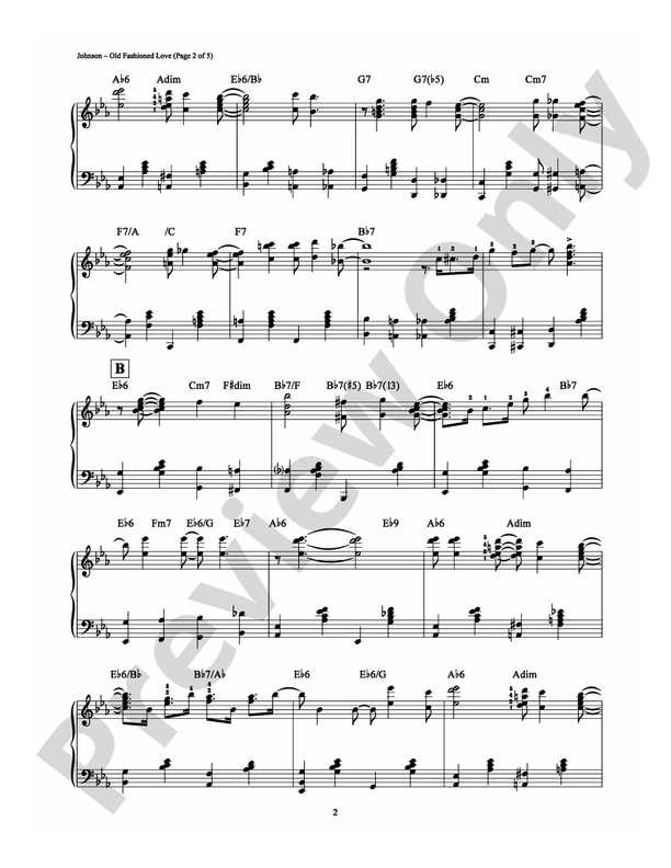 Old Fashioned Love - Piano (Digital Download)