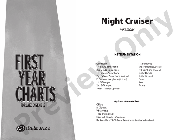Night Cruiser - Jazz Ensemble Conductor Score & Parts(Digital Download)