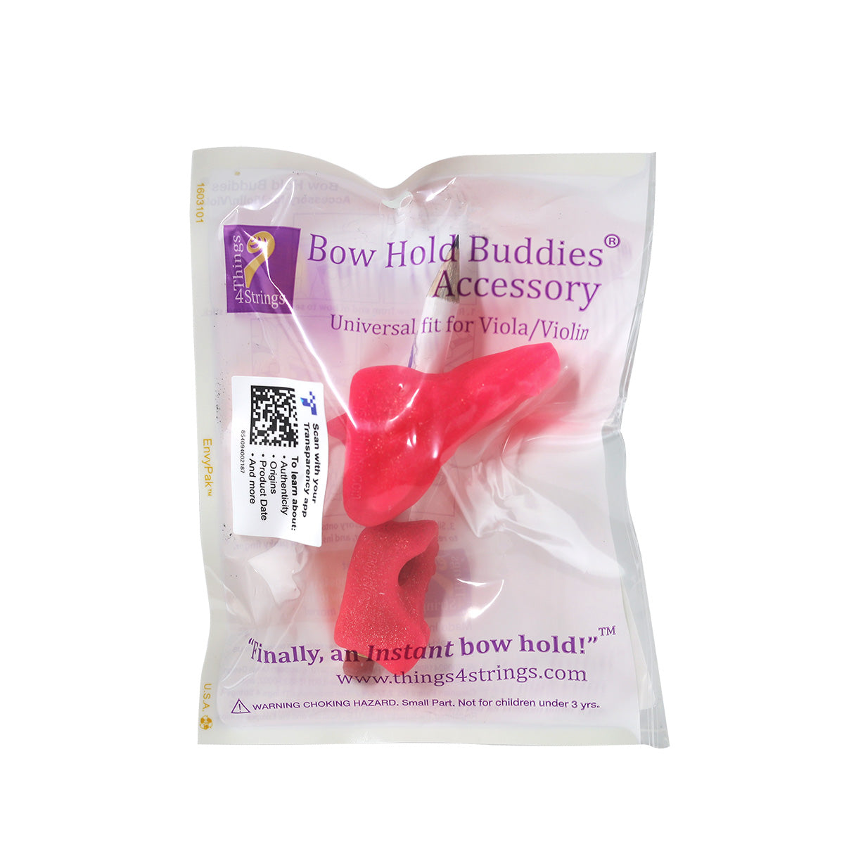 Things 4 Strings Bow Hold Buddies Sparkly Pink