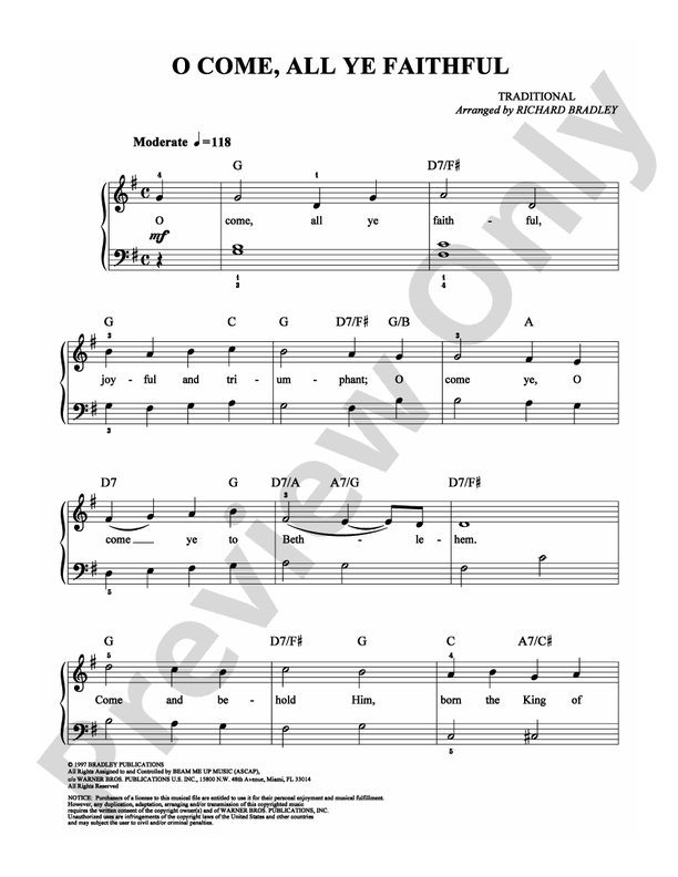 O Come, All Ye Faithful - DSM-PS-0007438 - Easy Piano (Digital Download)