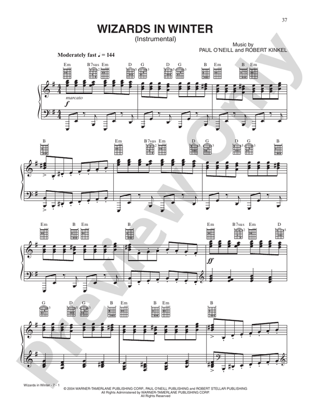 Wizards in Winter - DSM-PS-0010902 - Piano (Digital Download)