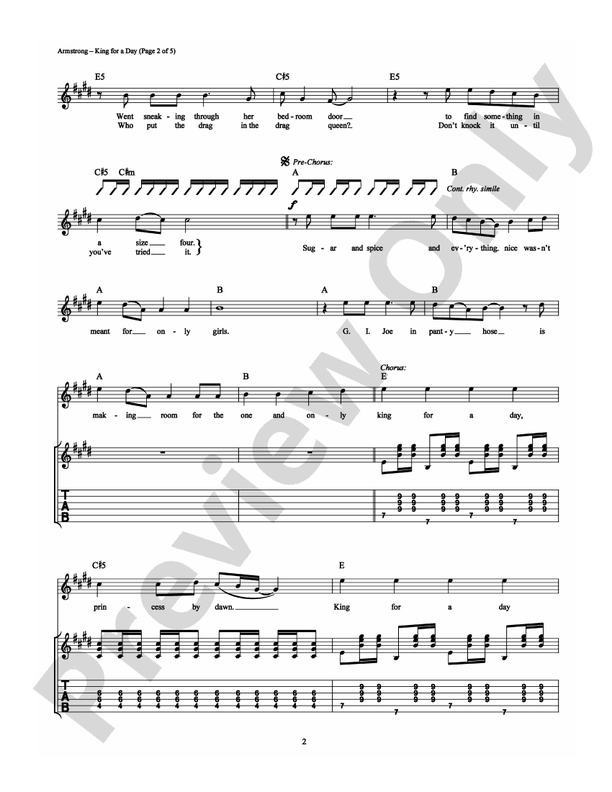 King for a Day - Guitar TAB (Digital Download)