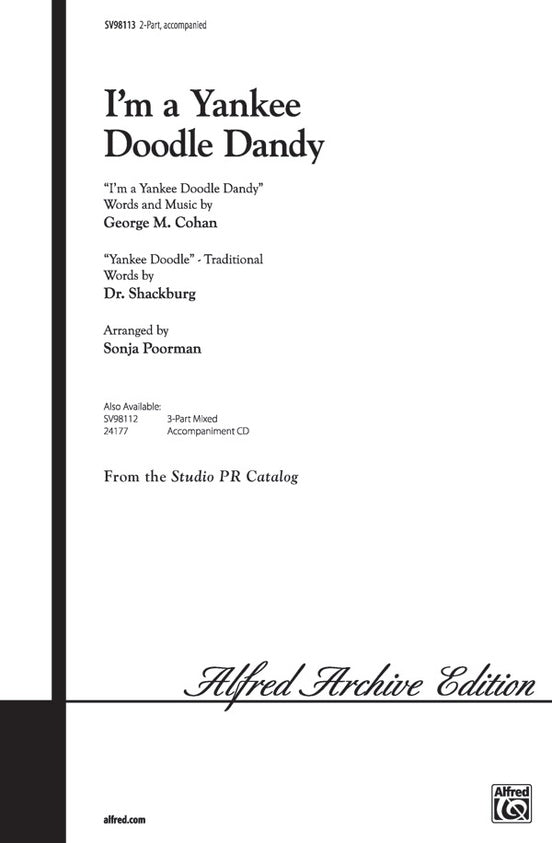 (I'm a) Yankee Doodle Dandy - 2-Part Choral Octavo (Digital Download)