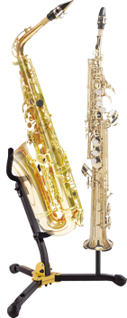 Saxophone Multi-Stand – Hercules Alto/Tenor and Soprano Saxophone Stand with Bag