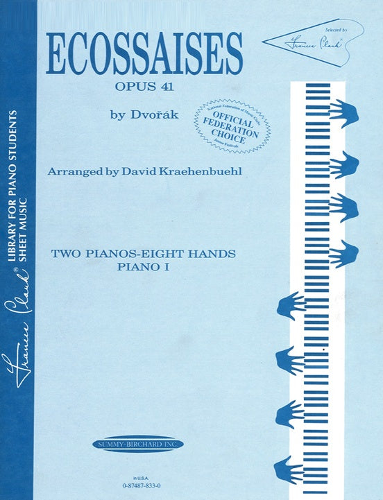Ecossaises, Opus 41 - 2 Pianos, 8 Hands (Digital Download)