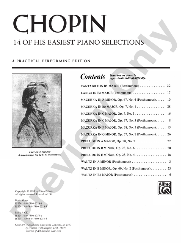 Chopin - Chopin: 14 of His Easiest Piano Selections: A Practical Performing Edition - Piano (Digital Download)