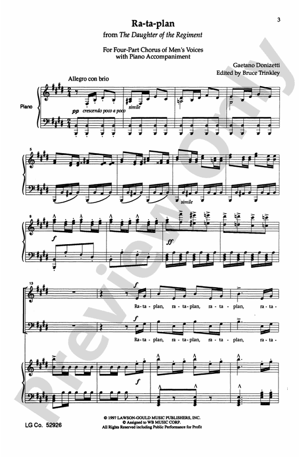 Ra-ta-plan - TTBB Choral Octavo (Digital Download)